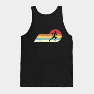 Jogging, Running Retro Distressed Style Vintage Tank Top